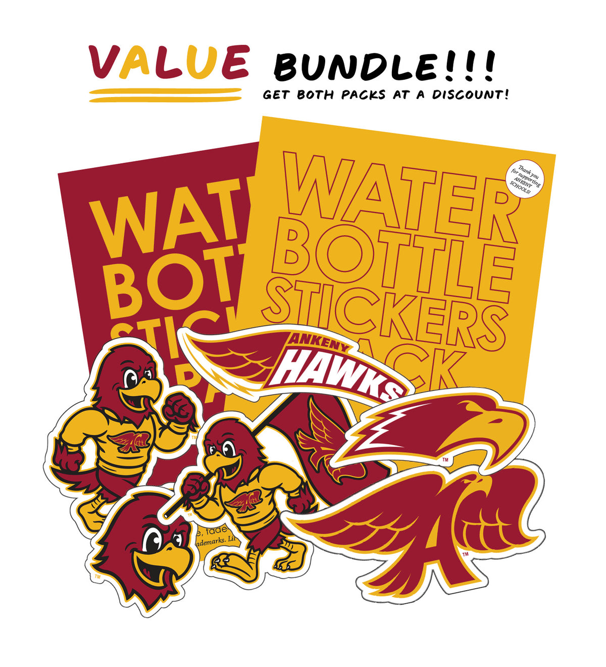 Ankeny Hawks Mega Fan Value BUNDLE