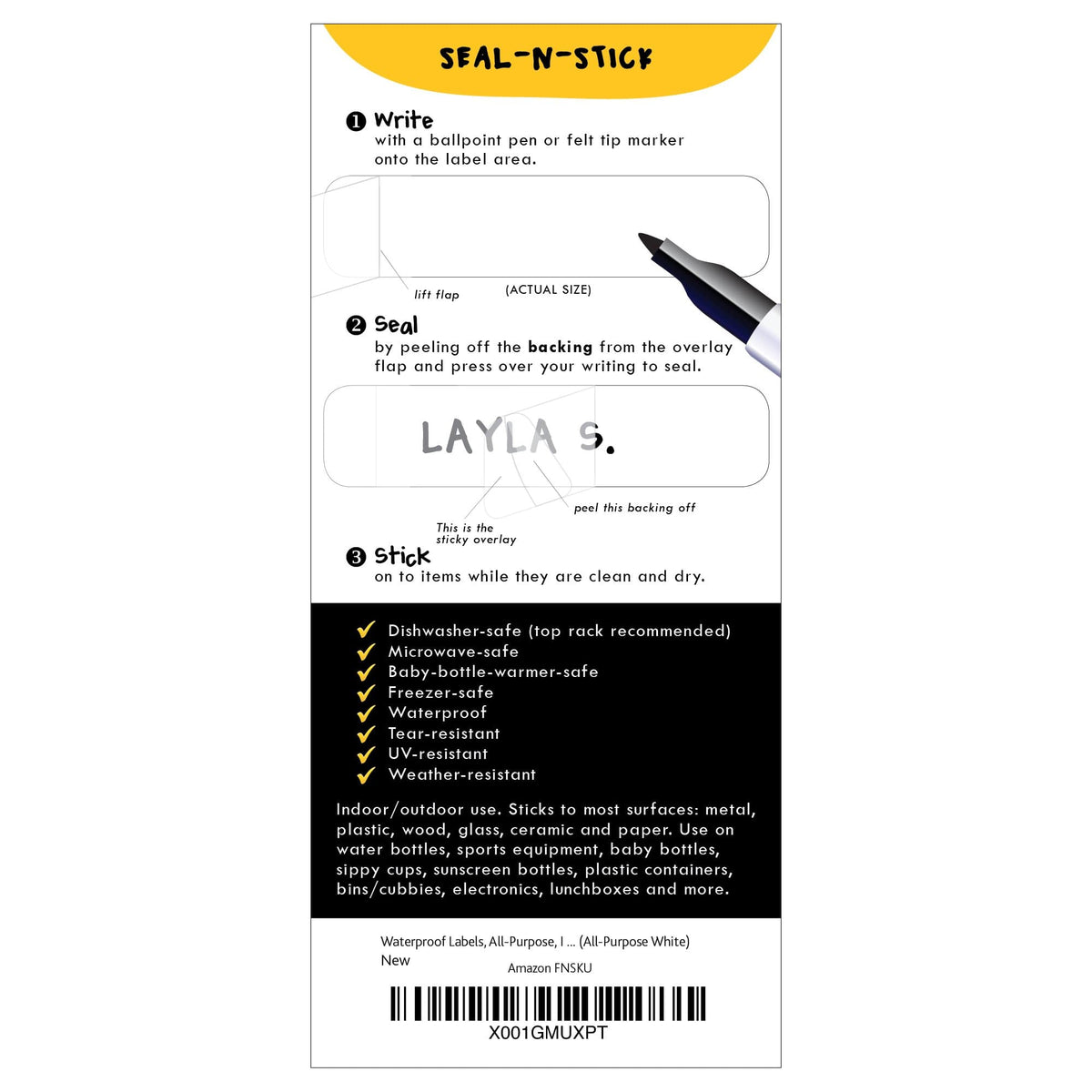 HOME ORGANIZATION / PANTRY LABELS | All-Purpose White - Lil' Labels