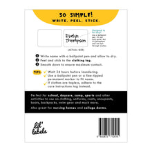 Load image into Gallery viewer, CLOTHING / FABRIC LABELS | Bright White - Lil' Labels