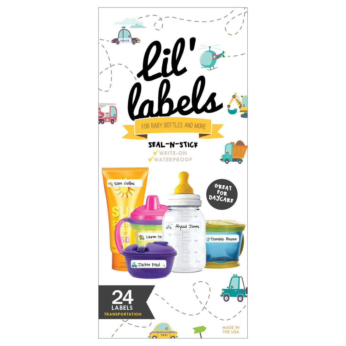 BOTTLE LABELS | Transportation - Lil' Labels