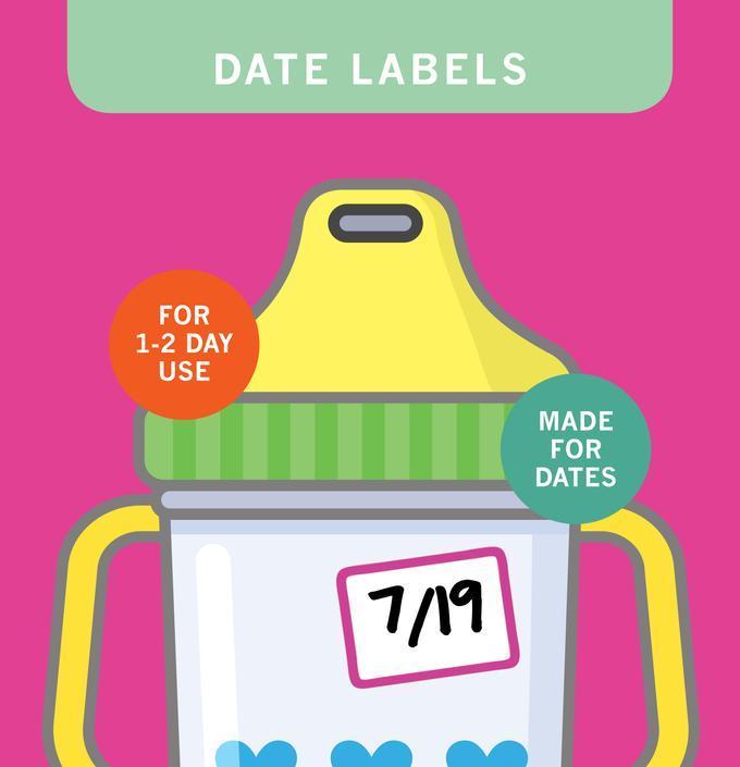 Date Labels - Washable, Writable Seal & Stick Labels | Lil' Labels