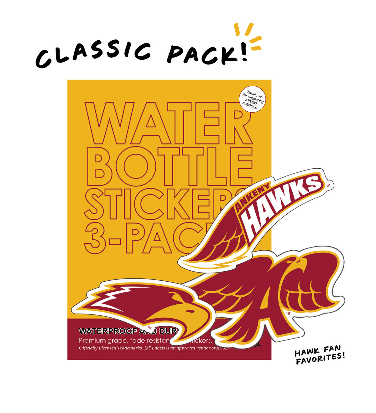 Ankeny Hawks School Spirit Classic Pack (3-Pack)
