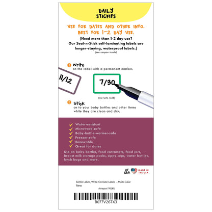DATE LABELS | 1-2 Day Use - Lil' Labels
