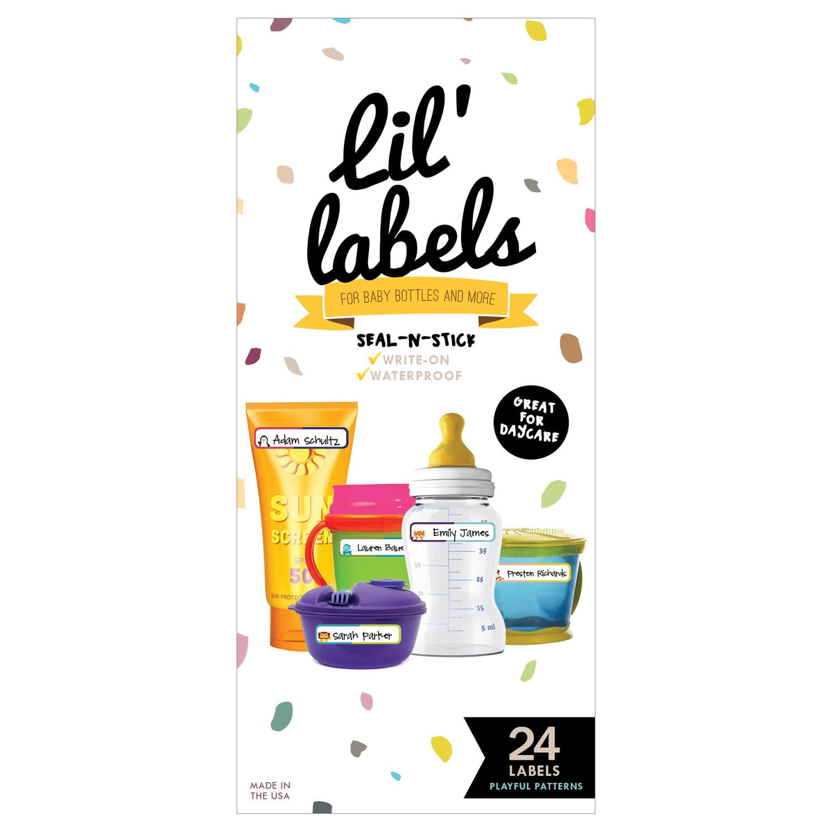 BOTTLE LABELS | Playful Patterns - Lil' Labels