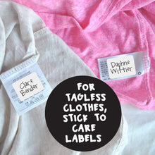 Load image into Gallery viewer, CLOTHING / FABRIC LABELS | Bright White - Lil&#39; Labels
